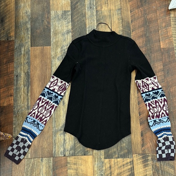 We the Free.Black Graphic Long Sleeve Crew Neck Bodysuit - Picture 2 of 3